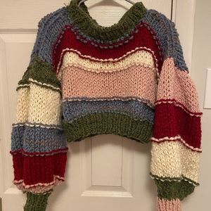 handknit chunky sweater